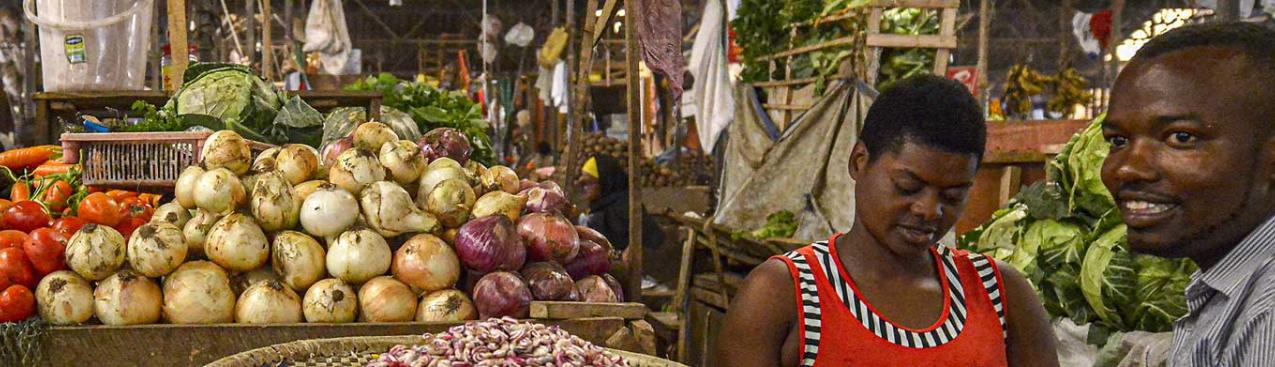 Vegetable market in Rwanda