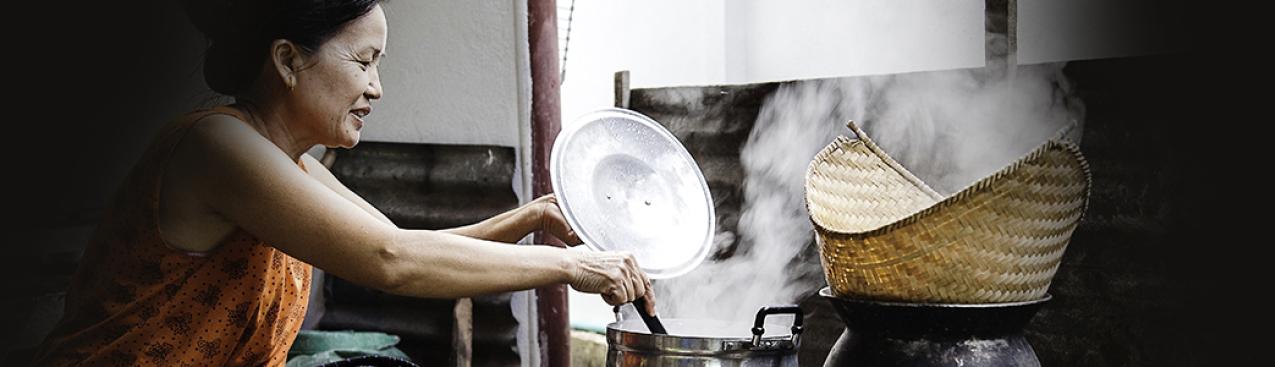 Woman cooking