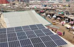 Market with solar cooling facility