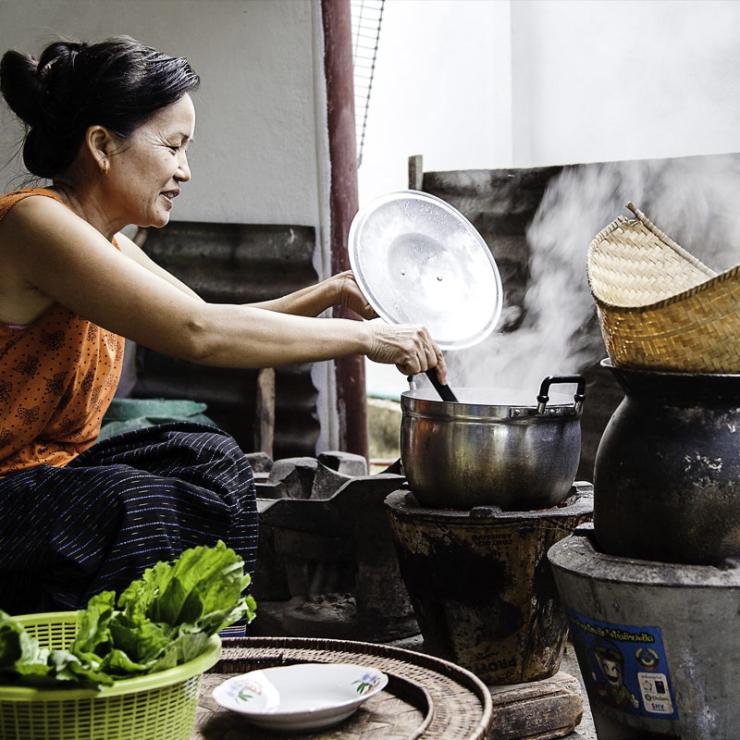 Woman cooking