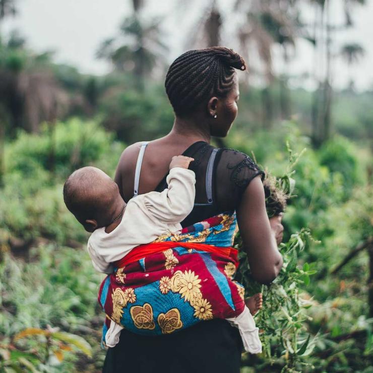 Woman working in the field